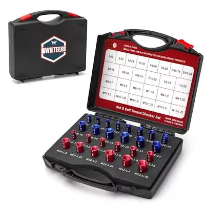 Nut And Bolt Thread Checker (Red & Blue) Nut And Bolt Size Gauge- 14 Inch & 1... • $31.18