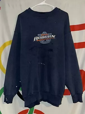 Vintage Crable Sports Auburn Tigers Sweatshirt XL Distressed Crewneck Football • $17.97