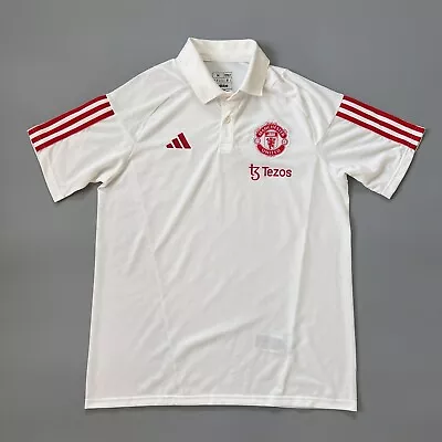 Manchester United Jersey Tiro 23 Polo Shirt Size M Mens Football IA7240 Adidas • $39.96