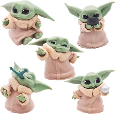 Cartoon Cake Creative Decoration Tomicy 5PCS Baby Yoda Mini Figures Set Creative • £14.78