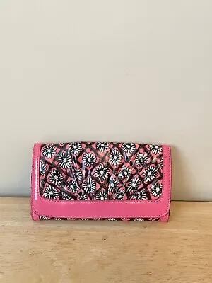 Retired Vera Bradley Vinyl Covered Wallet | Mocha Rouge | Retired Pattern • $11.99