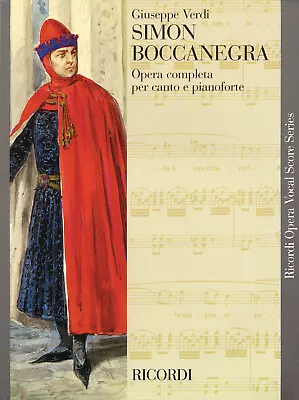 Giuseppe Verdi Simon Boccanegra Opera Vocal Score Piano Sheet Music Ricordi Book • $34.95