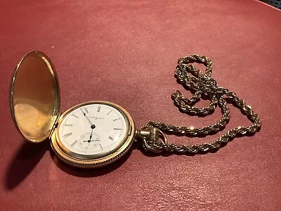 Vintage 1900 Elgin  Men’s Pocket Watch Gold Plated- Working • $85