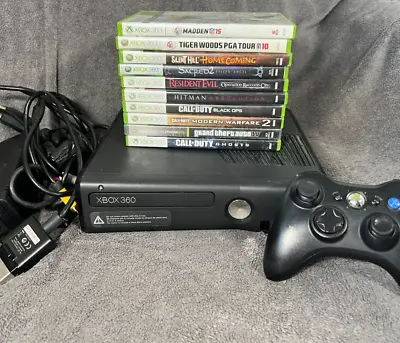 $99.99 • Buy Microsoft Xbox 360 S 250GB System Console Bundle 10 Games Tested & Works