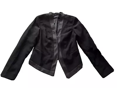 Peter Morrissey Formal Jacket Womens Size 8 Black Lined Pockets Polyester • $19.95