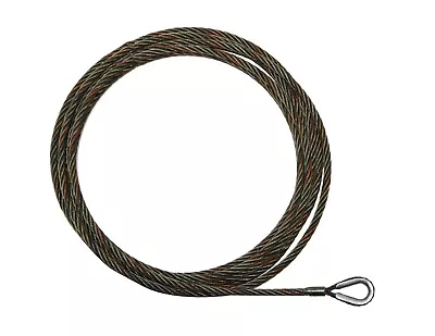 1/2  X 35' Steel Wire Rope Winch Line Wrecker Tow Cable Thimble Eye USA • $63.94