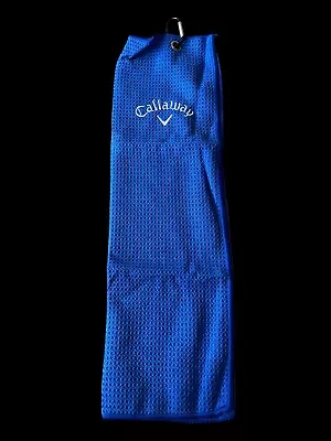 Callaway Golf Folded Towel 19” X 12” Royal Blue • £12.99