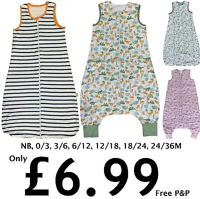 Baby Sleeping Bag Boys Girls Ex Store 0 Tog - 2.5 Tog 0-36m Cotton Random Pick  • £6.99