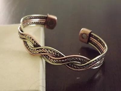 Vintage Copper Magnetic Bracelet Arthritis Pain Therapy Energy Cuff Bangle • $9.75