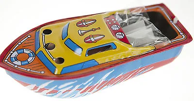 2x TIN TOY POP POP CANDLE POWERED BOATS INCLUDES 4 FUEL CANDLES  STEAM BOAT • $28