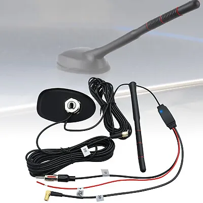 Car DAB+GPS+FM Antenna Radio Aerial Active Amplified Top Roof Mount Waterproof • £24.48