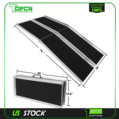 6 Ft Portable Non-Slip -72 *29  Aluminum Wheelchair Scooter Mobility Ramp Tool • $156.55