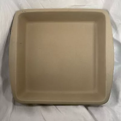 Pampered Chef Square Baking Pan Stone 9x9x2” Baker Chef Stoneware VGUC • £33.73