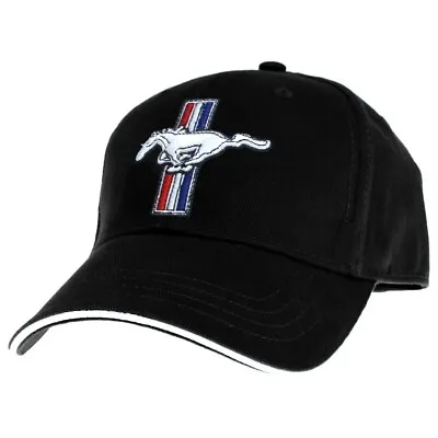Ford Mustang Tri-Bar Black Cotton Twill Hat • $24.99