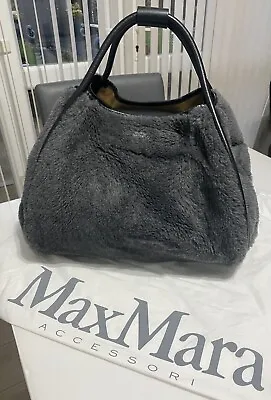 £500 • Buy Max Mara Marin Teddy Large Grey Bag