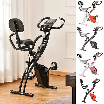 2-In-1 Upright Exercise Bike Adjustable Resistance Fitness Home Cycle Recumbent • £109.99