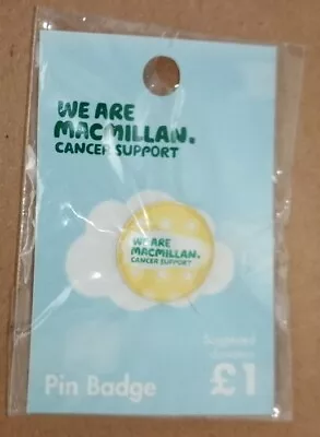 We Are Macmillan Cancer Support Charity Pin Badge On Card In Bag • £1.60