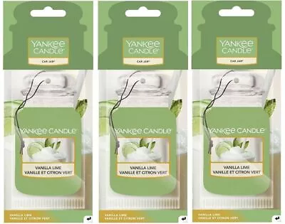 Yankee Candle Vanilla Lime Scent Car Jar Car Air Freshner Pack Of 3  • £7.95