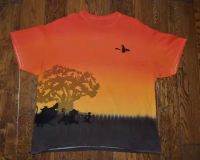 Vintage Disney Parks Lion King Hakuna Matata T-Shirt All Over Print Mens 2XL • $79.99