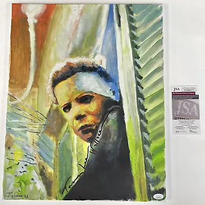 TOMMY LEE WALLACE Signed Artwork Painting MICHAEL MYERS The Shape Halloween JSA • $499.99