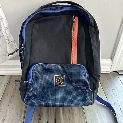 Volcom Surf Skate School Sport Activity Gray Blue Orange Camo Backpack CLEAN • $22.99