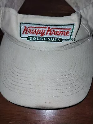 Krispy Kreme Doughnuts Employee Hat Visor Hook & Loop Adjustable WELL USED *READ • $7.95