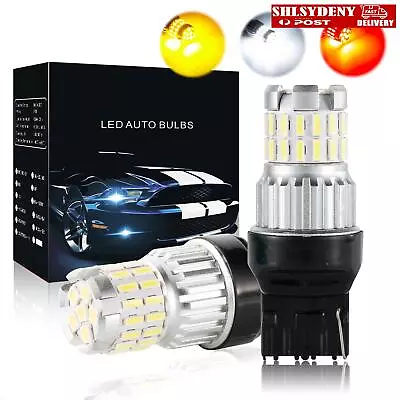 T20 7443 W21/5W LED Brake Reverse Light Bulb Canbus Error Free 6500K White • $22.70