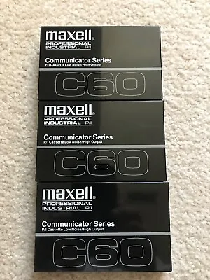 Three Maxell Professional Industrial Communicator Series Cassette Tapes Unopened • $2.99