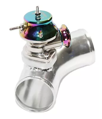 Universal RAINBOW Billet Anodized TypeRS Turbo BOV Blow Off Valve+45Deg 2.8 Pipe • $49.99