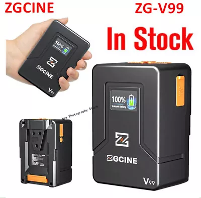 $118 • Buy ZGCINE V99 Mini V-Mount Battery 99Wh 14.8V 6800mAh For BMPCC 4K 6K Pro ZCAM Cam