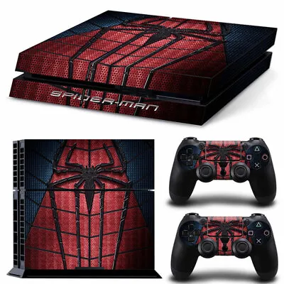$14.95 • Buy Playstation 4 PS4 Console Skin Decal Sticker Spiderman +2 Controller Skin