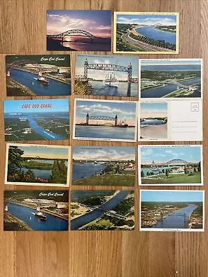 Cape Cod Massachusetts Canal Bridges Railroad Sagamore Bourne Postcard LOT Of 14 • $24.99