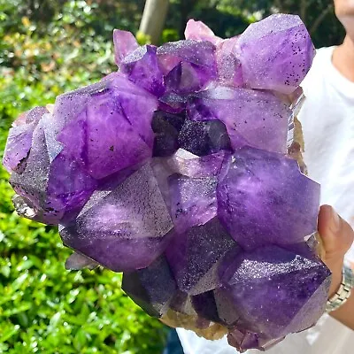 9LB Natural Amethyst Point Quartz Crystal Rock Stone Purple Mineral Spe • $1.42