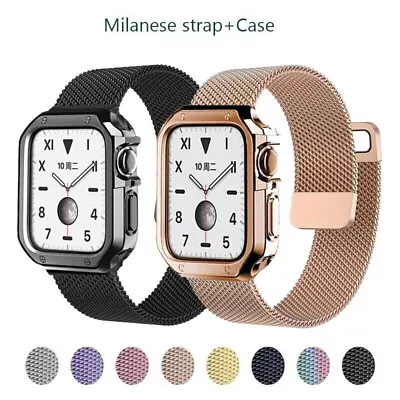 $14.24 • Buy Stainless Steel IWatch Band Strap + TPU Case For Apple Watch Ultra 8 7 6 5 4 SE