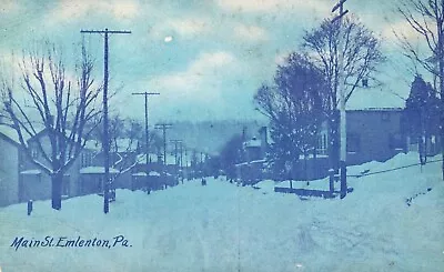 Emlenton Pa. Snowy Main Street Venango Co. Vintage Postcard • $11.95