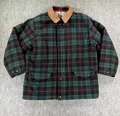 Vintage Gap Mens Jacket Large Tartan Plaid Wool Mountain Country Outdoor Coat • $71.25