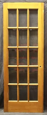 2 Avail 28.5 X76 X1.75  Antique Vintage Old SOLID Wood Wooden School Door Window • $399.99