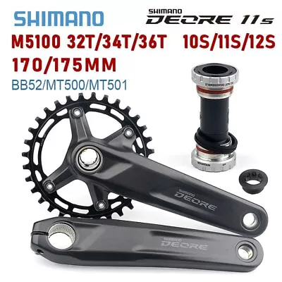 Shimano Deore FC-M5100 1x10 1x11 Speed 170mm 175mm Crankset MTB Groupset • $65