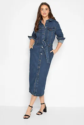 £44.99 • Buy LTS Tall Womens Blue Denim Button Through Dress