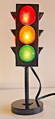 Stop Light Traffic Signal Lamp Vintage - Works - Hooded Lights • $24.97