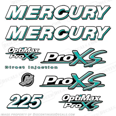 Fits Mercury 225hp ProXS Decal Kit - Teal • $109.95