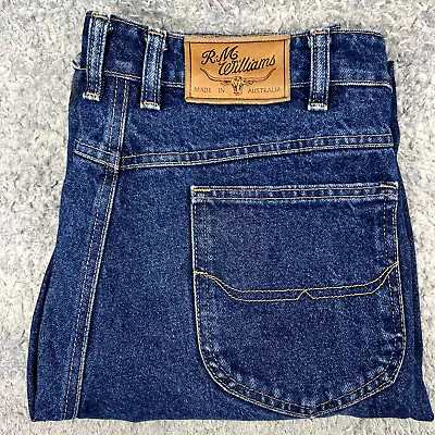 RM Williams Jeans Size W 35R Denim Blue Denim Mens Made In Australia Zip Fly • $40