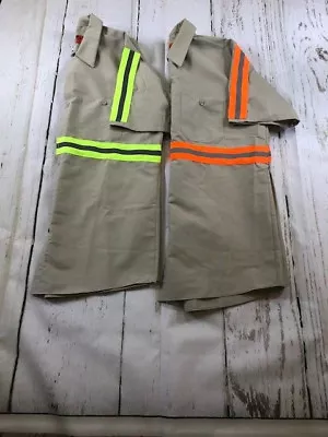 NEW RedKap Reflective Enhanced Visibility Work Shirt Short Sleeve 2 Pockets HiVi • $26.98