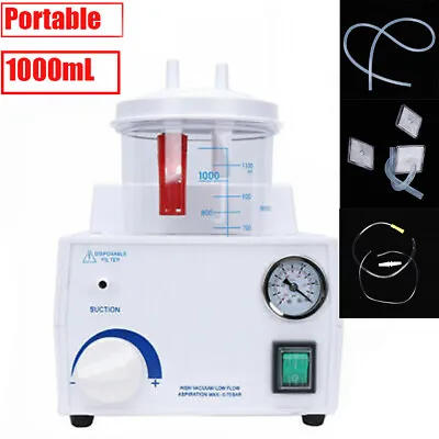 $123.50 • Buy Portable Dental Phlegm Suction Unit Emergency Medical Vacuum Aspirator Machine