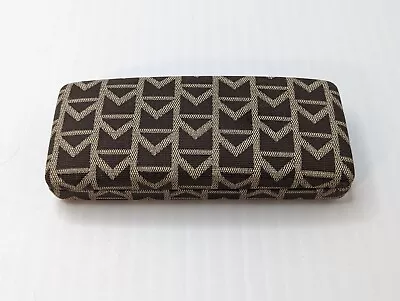 Michael Kors Hard Glasses Sunglasses Case Clamshell Brown Beige MK Free Shipping • $18.75