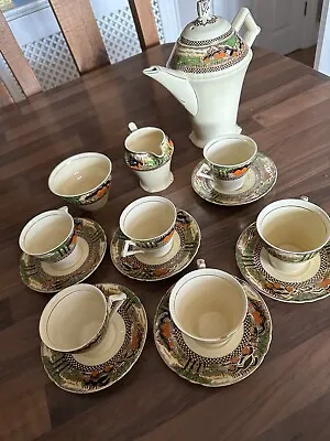 Myott Son & Co   Hanley  “Englands Countryside “  Art Deco Tea Set • £80