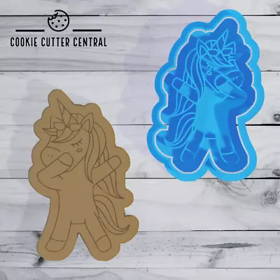 Unicorn Dab Cookie Cutter And Embosser - 8.5cm X 5.5cm • $8.50