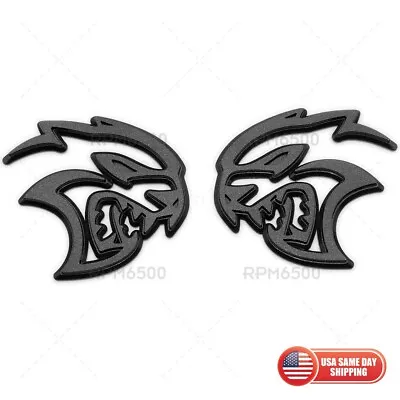 21-23 Dodge Durango SRT Hellcat Left & Right Fender Badge Emblem Black Mopar • $74.99