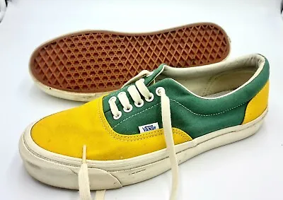 VANS Era Pro Skate Shoe (Prime) Atlantic Gold Green Yellow Green Canvas Size 10 • $29.99