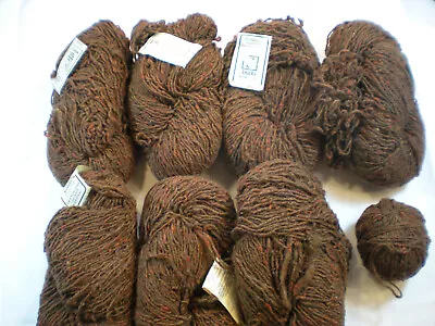 Tahki Yarns DONEGAL TWEED HOMESPUN Yarn In Chocolate Tweed #850 Lot Of 7 Skeins • $45